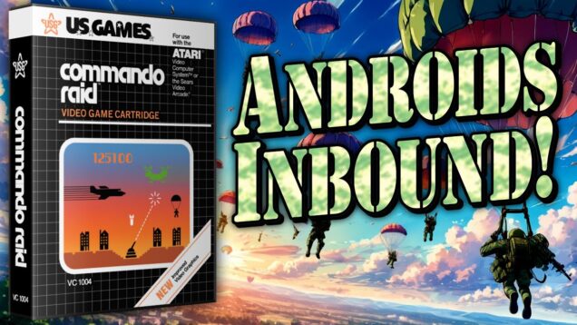 Atari 2600’s COMMANDO RAID from U.S. Games | Stop the Unrelenting Android Paratroopers!