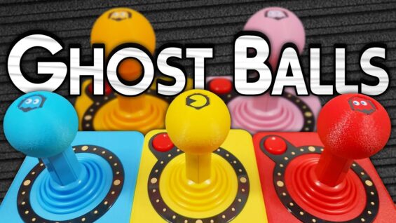 ATARI Pac-Man x 2600+ Custom Joystick BALL-TOPPERS!