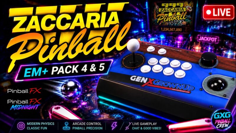 Zaccaria Pinball LIVE — Testing EM+ Pack 4 & 5 with Our GXG Controller!